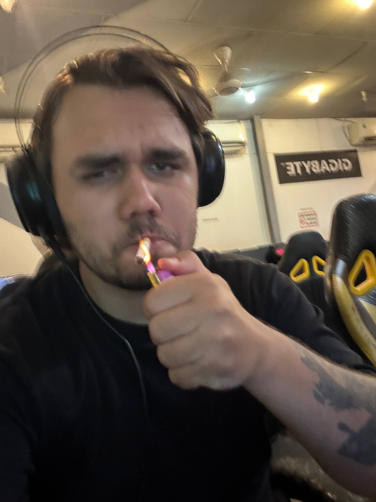 Dima at a gaming café